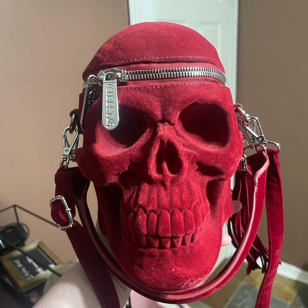 Killstar Red Velvet Grave Digger bag